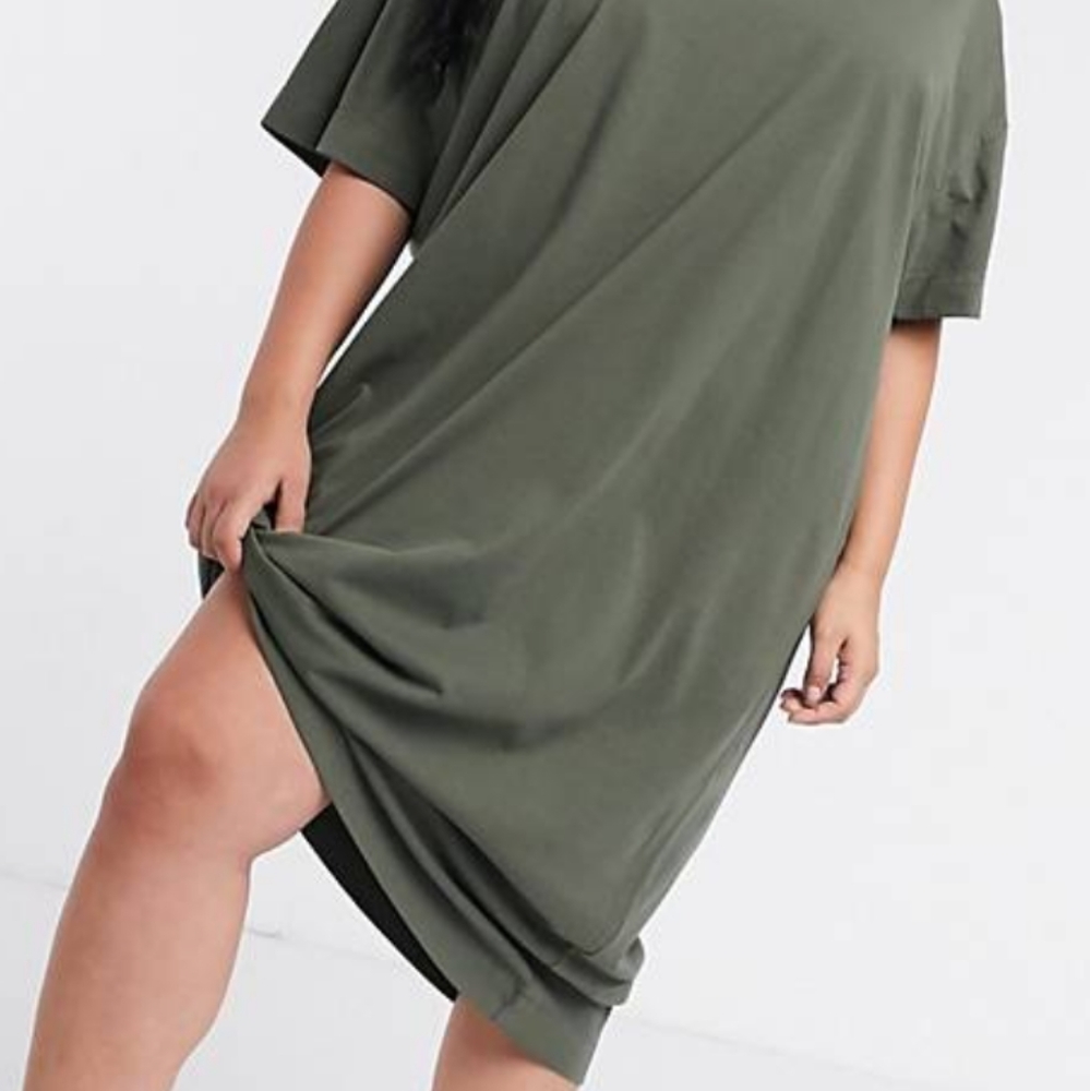 ASOS-COLLUSION plus size midi t-shirt dress